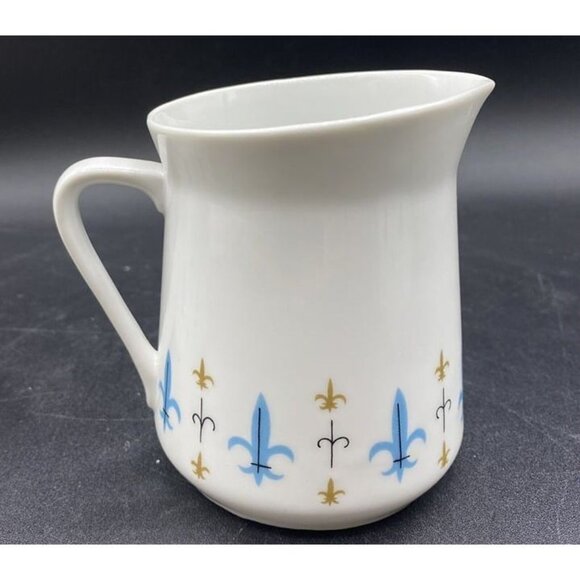Style House China Caravelle Creamer Covered Sugar Yamaguchi Fleur de Lis Japan - Picture 11 of 12
